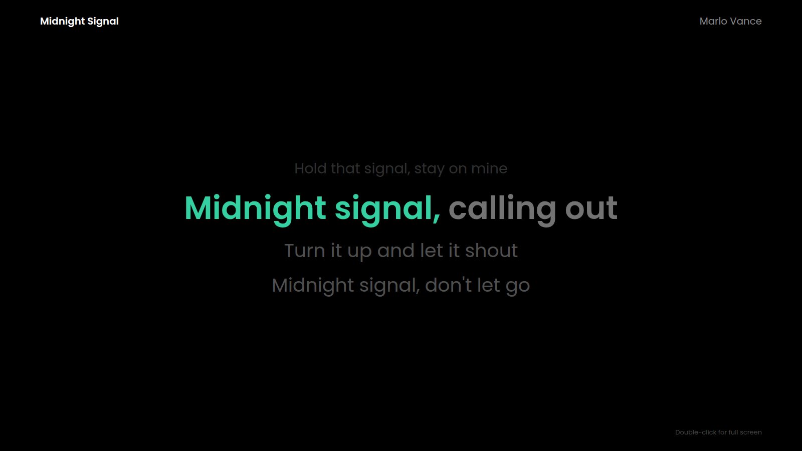 Instant karaoke from any track.